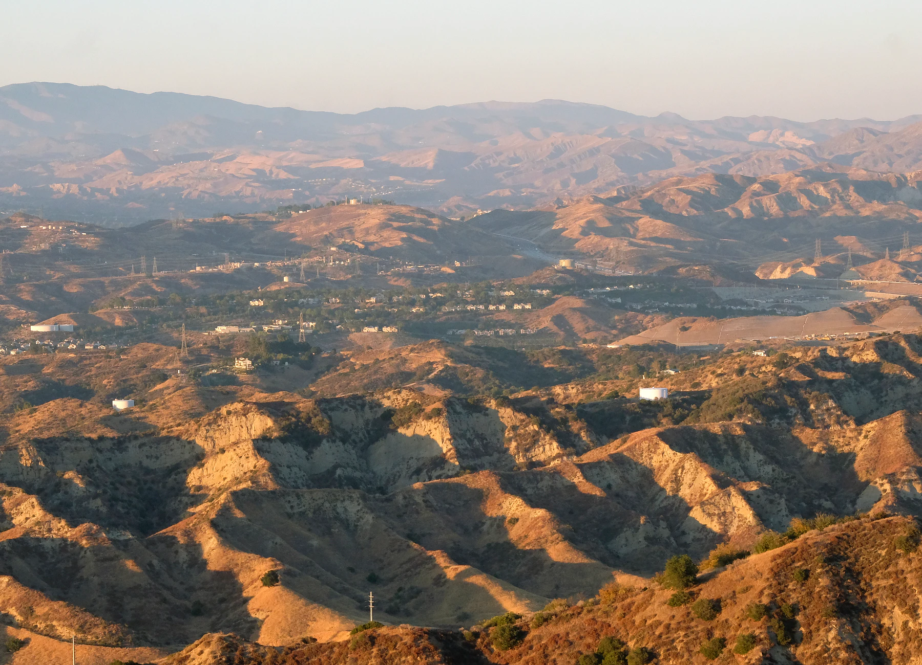 Towsley Canyon and the surrounding Santa Clarita foothills